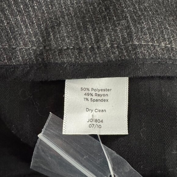 Talbots Heritage Pants 20W Gray Pinstripe Striped Polyester Blend NWT‎ PT-2550 - Picture 12 of 13